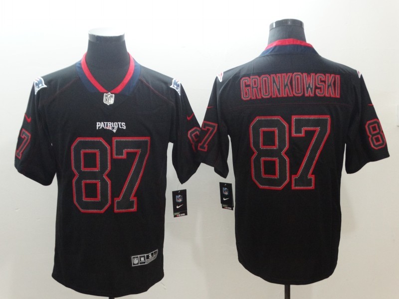 Men's New England Patriots Rob Gronkowski #87 Black Jersey